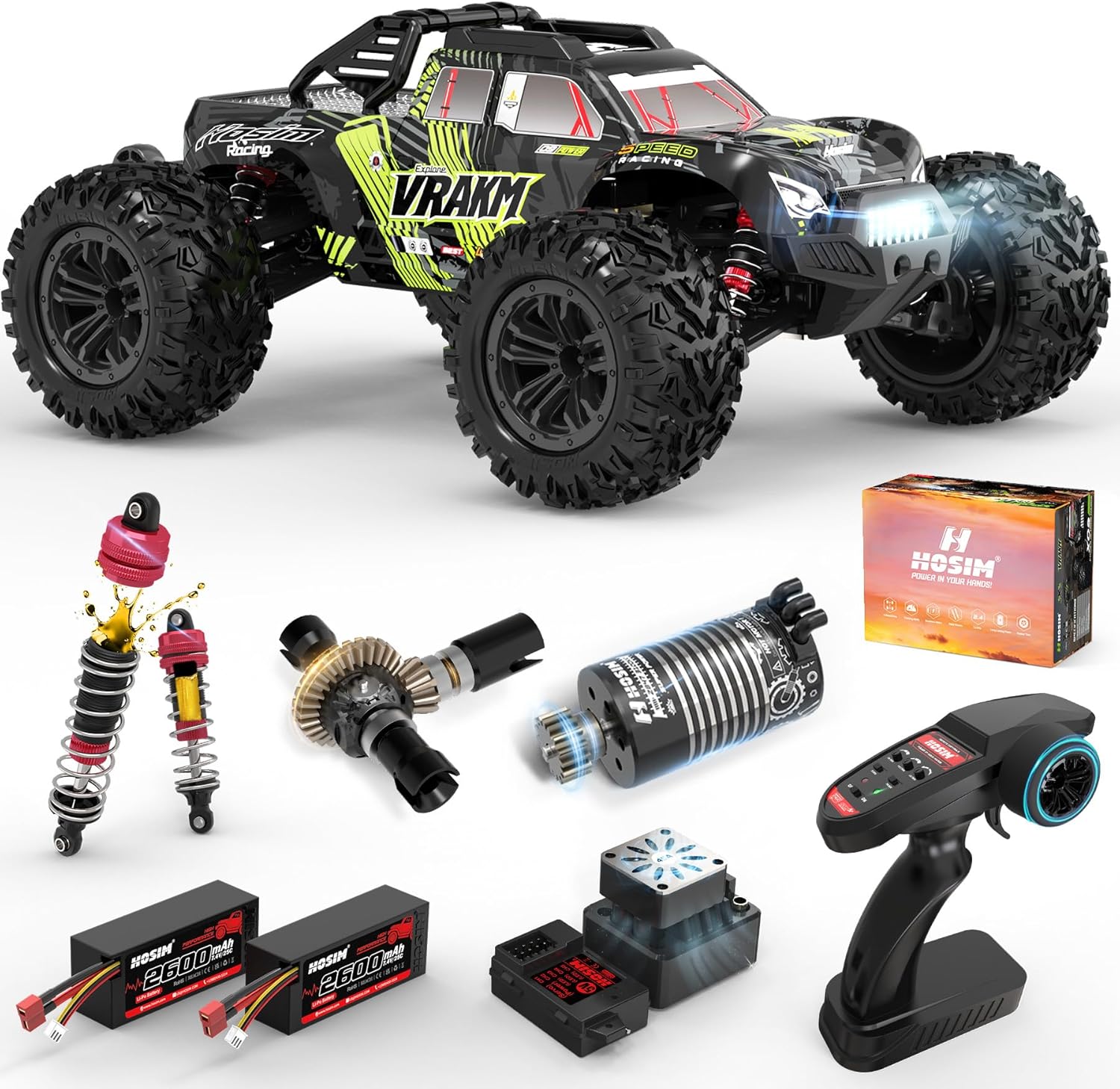 Rc Hobby Grade Truck - Carro RC Adulto Sem Escovas, Escala