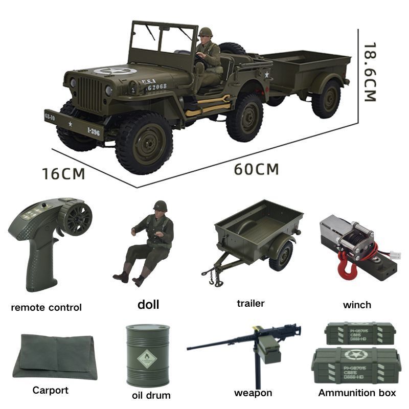 Rc Hobby Grade Truck - Carro RC JJRC C8815 1941 JEEP
