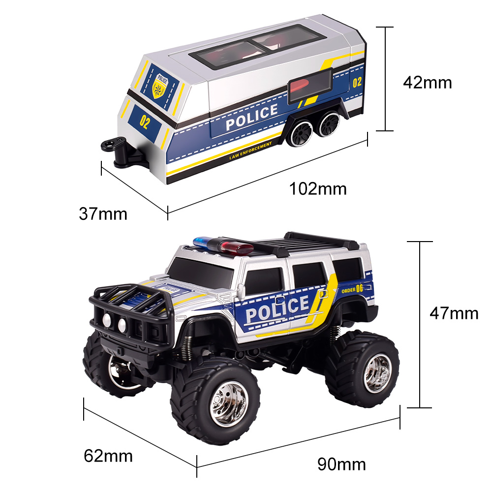 Carro de Polícia RC 9imod 2.4G - Rc Hobby Grade Truck avaliação e preço